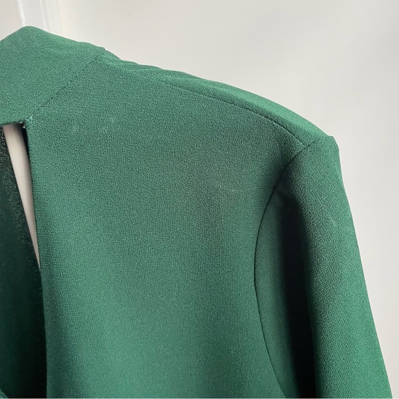 Zara Emerald Green V-Neck Shift Dress - Picture 4 of 10